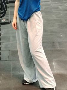 Gray Wide Leg Sweatpants