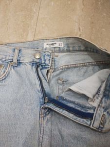 Light Wash Straight Leg Jeans