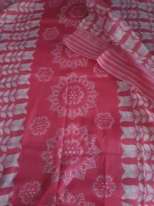 Silk Unstitched Suit with Cotton Dupatta