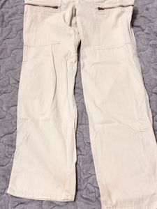 Cream Cargo Pants