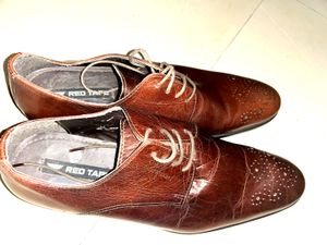 Men's Brown Leather Oxford Shoes