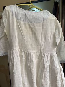 Bohemian White Cotton summer Kurta