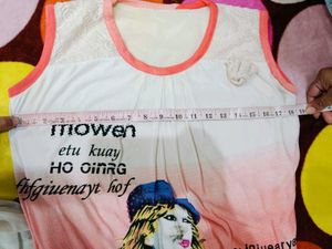 Stylish Sleeveless Kurta with Graphic Print