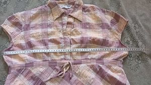 Pink &amp; Purple Checkered Tunic Top