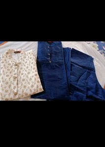 Men's Ethnic Kurta Set with Nehru Jacket