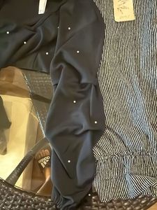 Elegant Black Pearl Embellished Top