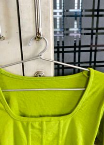 Lime Green Corset Crop Top