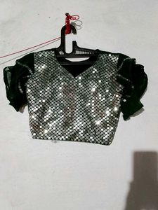 Sequined Blouse &amp; Skirt Set