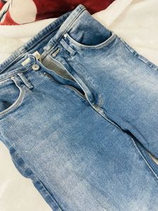 Blue Denim Jeans straight slim