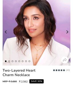 PALMONAS 18K Gold Pleated Heart Charm Necklace
