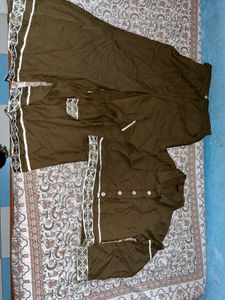 Olive Green Ethnic co ord set