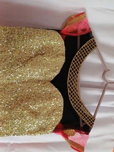 pink gold Sequin gown