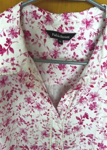 Floral Print Button-Up Midi Dress