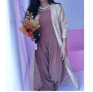 Brown Jumpsuit With straps