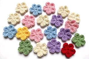 Handmade 20 Crochet Flower Appliques