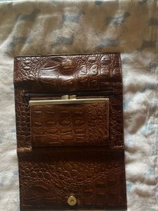 Wallet Brown Croc Embossed