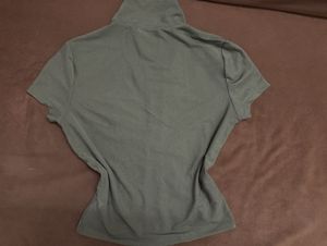 Hunter green Chic Ruched Button-Up Top