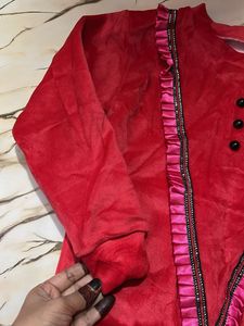 Unused Babygirl Chic Red Velvet Top