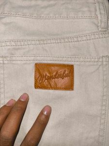 SHEIN Wide Leg Baggy Jeans (Beige/Sand)