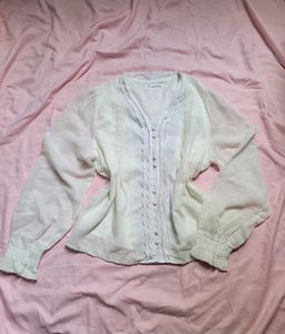 Elegant White Sheer Blouse