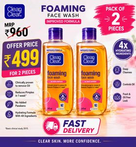 Clean & Clear Foaming Face Wash 240ml (2 Pack)