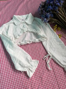 Korean White Crop Shrug 🤍