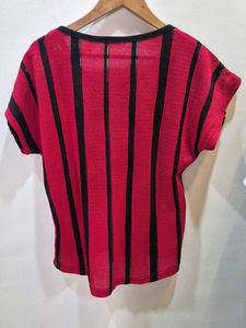 Striped Top with Lace Detail