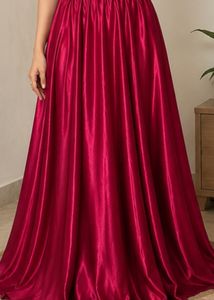 Flowy Red Maxi Skirt