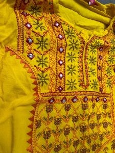 Anubhutee Yellow Embroidered Top - Size S