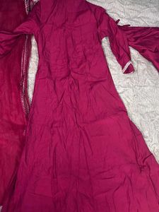 Elegant Red Kurta Set with Dupatta