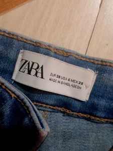 ZARA Women’s Blue Slim Fit Denim Jeans