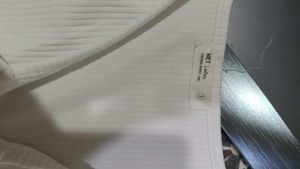 White Ribbed Crop Top