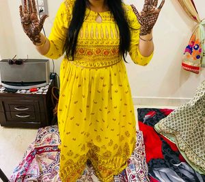 Global desi floor length maxi dress only wear once( see the l0ook after wearing in images) order and get freebie now