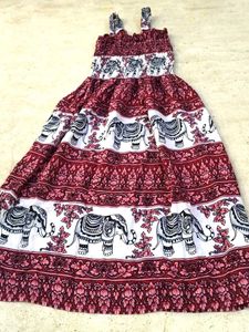 Bohemian Elephant Print frock