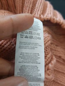 Pink Knit Cropped Sweater Jumper
