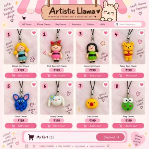 Handcrafted Phone Charms — ₹199 each ✨