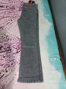 Grey Flared Jeans