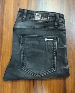 Men's Washed Grey Denim Jeans