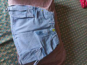 Light Blue Cargo skirt