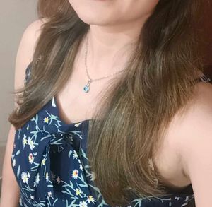 Navy Blue Floral Dress