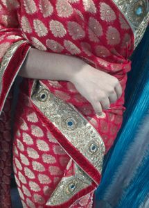 Red Embroidered Sadar Mekhela Saree