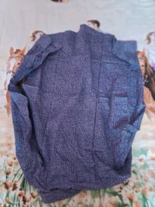 Men's Blue Patterned Dress Shirt