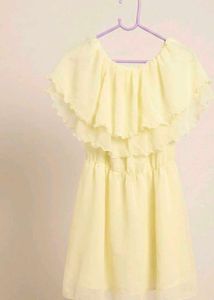 Ruffled Tiered Yellow Top