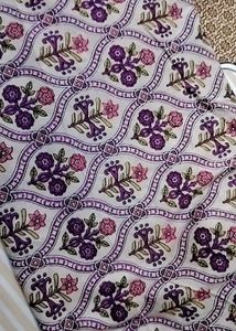 Purple Floral Short Frok