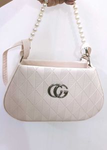 Chic Pearl Handle Handbag