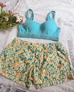 Cute Bra Top & Shorts Set