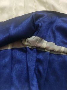 Cream And Blue Georget Skirt