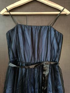 Navy Blue Net &amp; Satin Dress 🤩