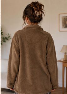 Cozy Brown Fleece Pajama top