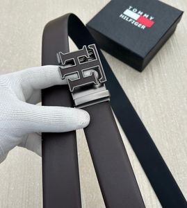 Tommy Hilfiger Matte Black Icon Leather Belt